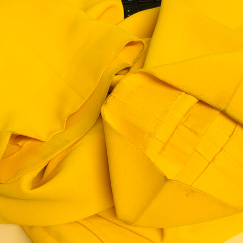 RALPH LAUREN COLLECTION Size 4 Yellow Crepe Tapered Flat Front Zip Fly Dress Pants