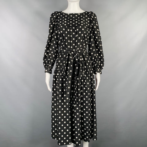 marc jacobs silk dress MARC JACOBS Size 4 Gold Black Silk Metallic Animal Print Pleated Dress