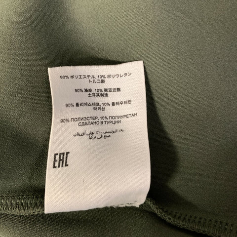 DRIES VAN NOTEN Size XS Green Olive Polyester Blend Ruffled Casual Top