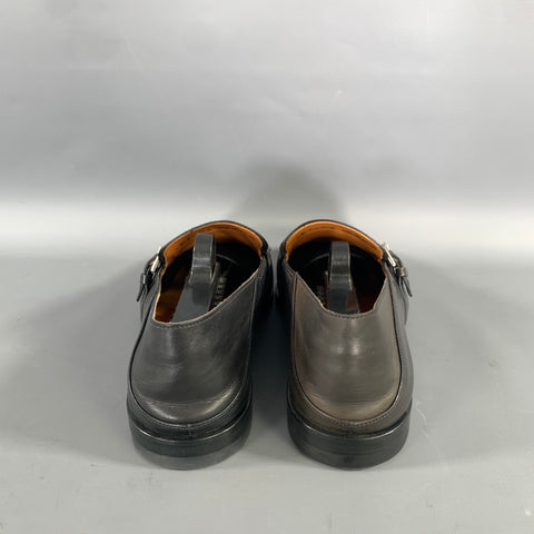 BALLY Size 7 5 Black Red white Leather Eyelash Loafers