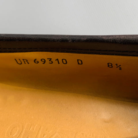 SALVATORE FERRAGAMO Size 8.5 Black Gold Loafers