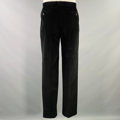 PRADA Size 42 Long Corduroy Cotton Blend Single Breasted Notch Lapel Suit