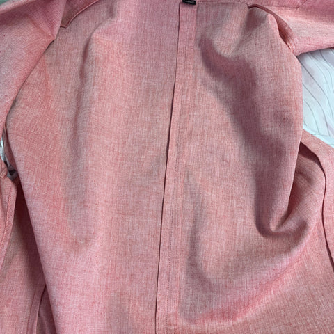J. CREW Size 40 Ludlow Red Woven Cotton Linen Notch Lapel Jacket