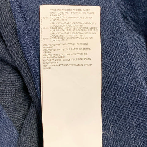 MAISON MARGIELA Size S Navy Brown Cotton Elbow Patches Sweatshirt