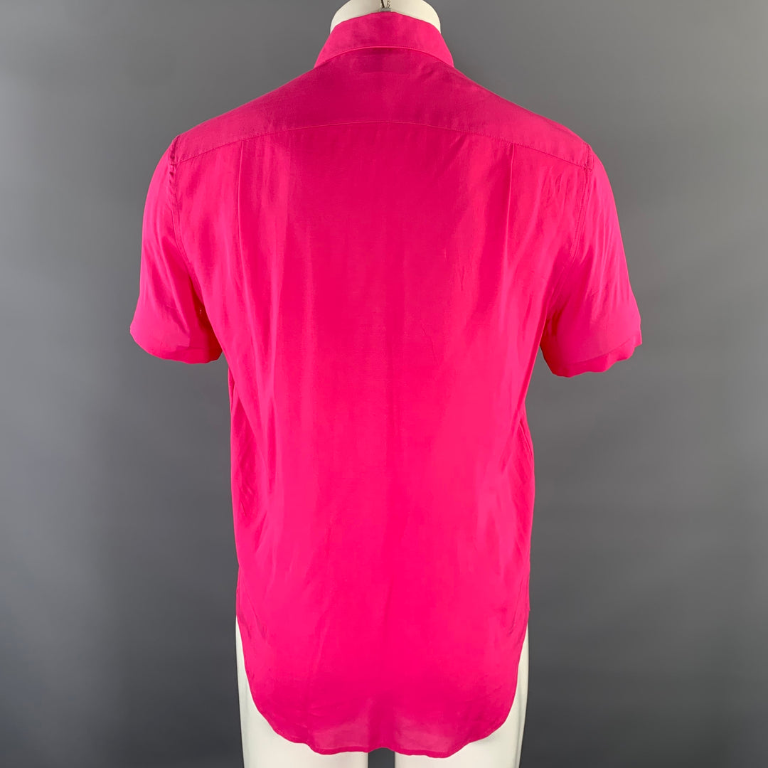 SAINT LAURENT Size S Pink Short Sleeve Shirt