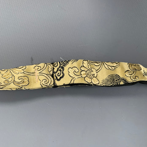 BARUCH SHEMTOV Gold Black Chinoiserie Bow Tie