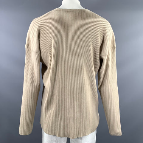 TSE Size XL Tan Knit V Neck Pullover Womens