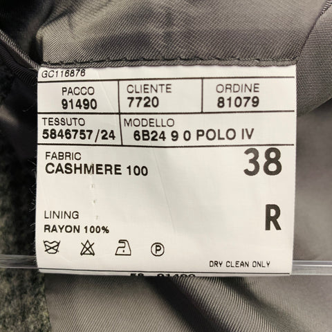 RALPH LAUREN Taille 38 Regular Gris Clair Carreaux Cachemire Veste Sport
