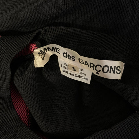 COMME des GARCONS Size S Black Neon Pink Polyester Floral Pullover Womens