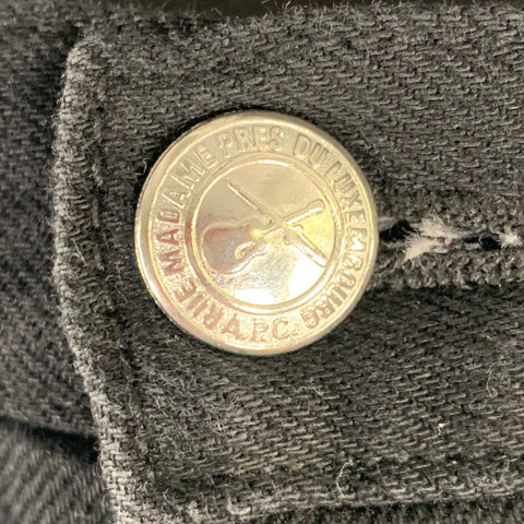 A.P.C. Size 31 Black Solid Cotton Blend Button Fly Jeans