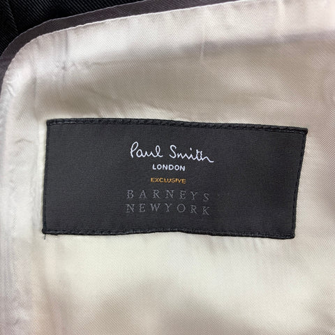 PAUL SMITH Size 38 Regular Navy Wool / Mohair Peak Lapel Tuxedo Sport Coat