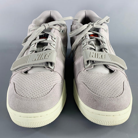 NIKE Size 12 Alpha Force 88 Grey Suede Rubber Sole Sneakers
