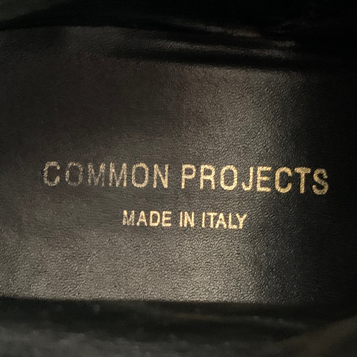 COMMON PROJECTS Size 8 Black Suede Side Zipper Ankle Boots