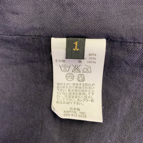 Manteau trapèze KAPITAL taille S en laine mélangée bleu marine