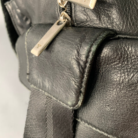 Sac de voyage en cuir noir TUMI