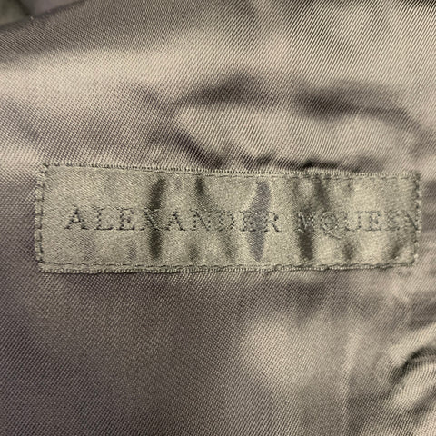 ALEXANDER MCQUEEN Size 40 Black Jacquard Wool Blend Sport Coat