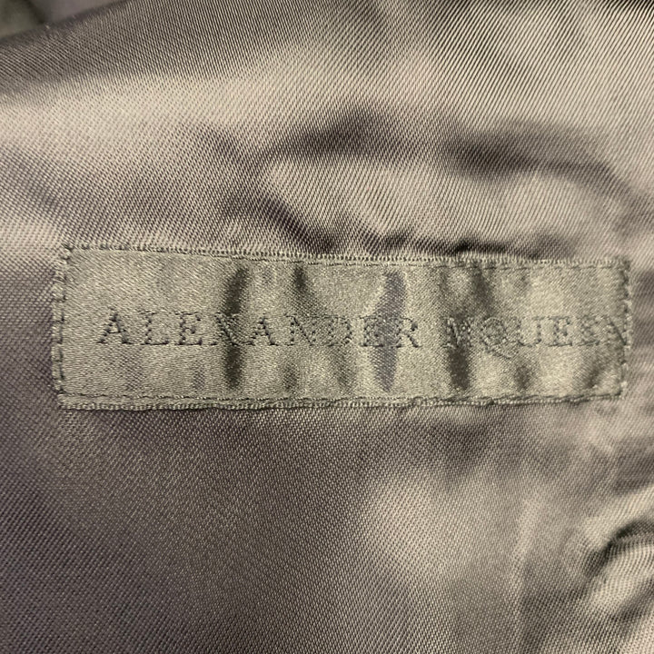 ALEXANDER MCQUEEN Size 40 Black Jacquard Wool Blend Sport Coat