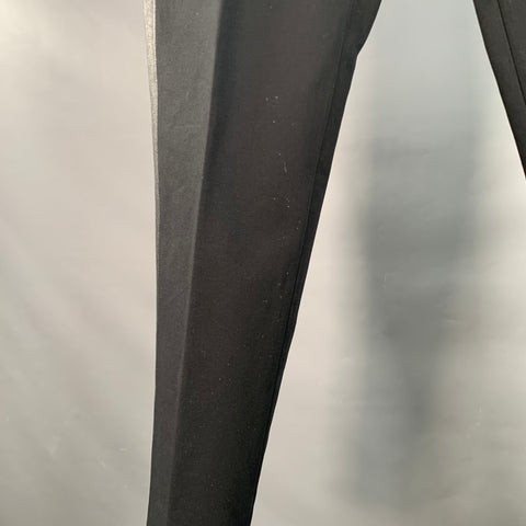 MAISON MARTIN MARGIELA Size 36 Black Cotton Twill Flat Front Button Fly Dress Pants