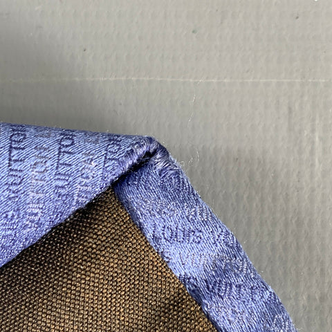 LOUIS VUITTON Blue Logo Silk Tie