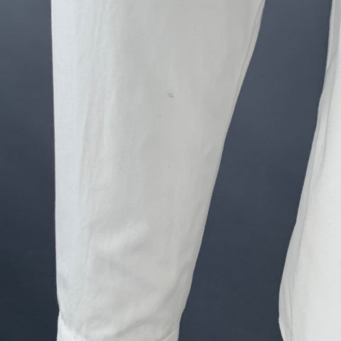 COMME des GARCONS Size L White Cotton Zip Up Long Sleeve Shirt