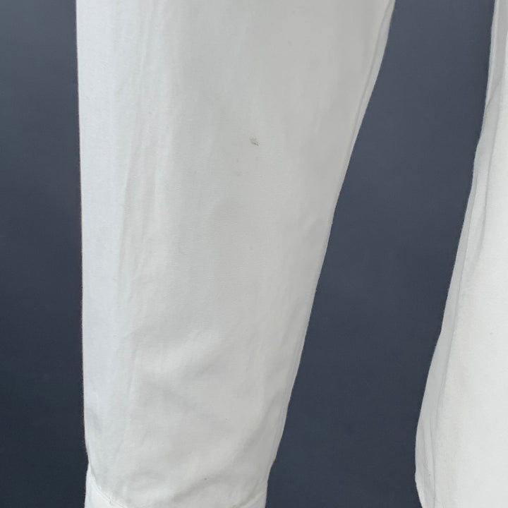 COMME des GARCONS Size L White Cotton Zip Up Long Sleeve Shirt