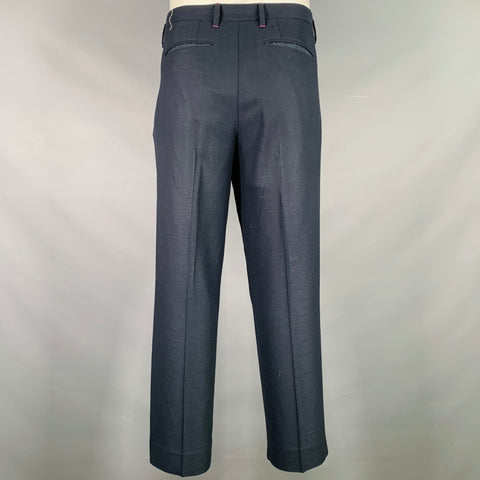 TED BAKER Size 46 Navy Pink Contrast Stitch Polyester Blend Suit