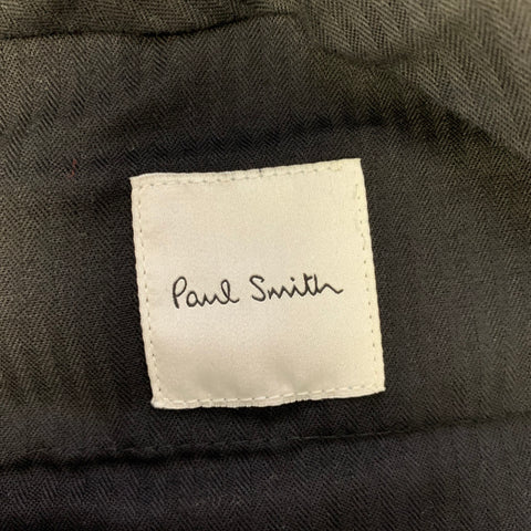 PAUL SMITH Costume Homme Taille 40R Laine Bleue Revers Crantés