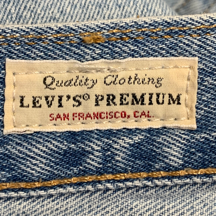 LEVI STRAUSS Size 33 Light Blue Cotton Blend Denim Straight Button Fly Jeans