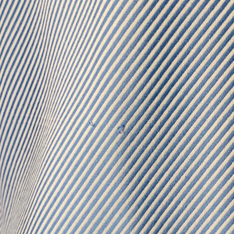 EMPORIO ARMANI Size M Blue White Stripe French Cuff Long Sleeve Shirt