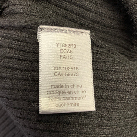 JOHN VARVATOS Size S Black White Heather Cashmere Turtleneck Sweater