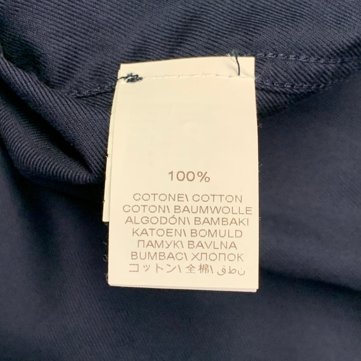BRUNELLO CUCINELLI Size L Navy Cotton Twill Western Leisure Fit Long Sleeve Shirt