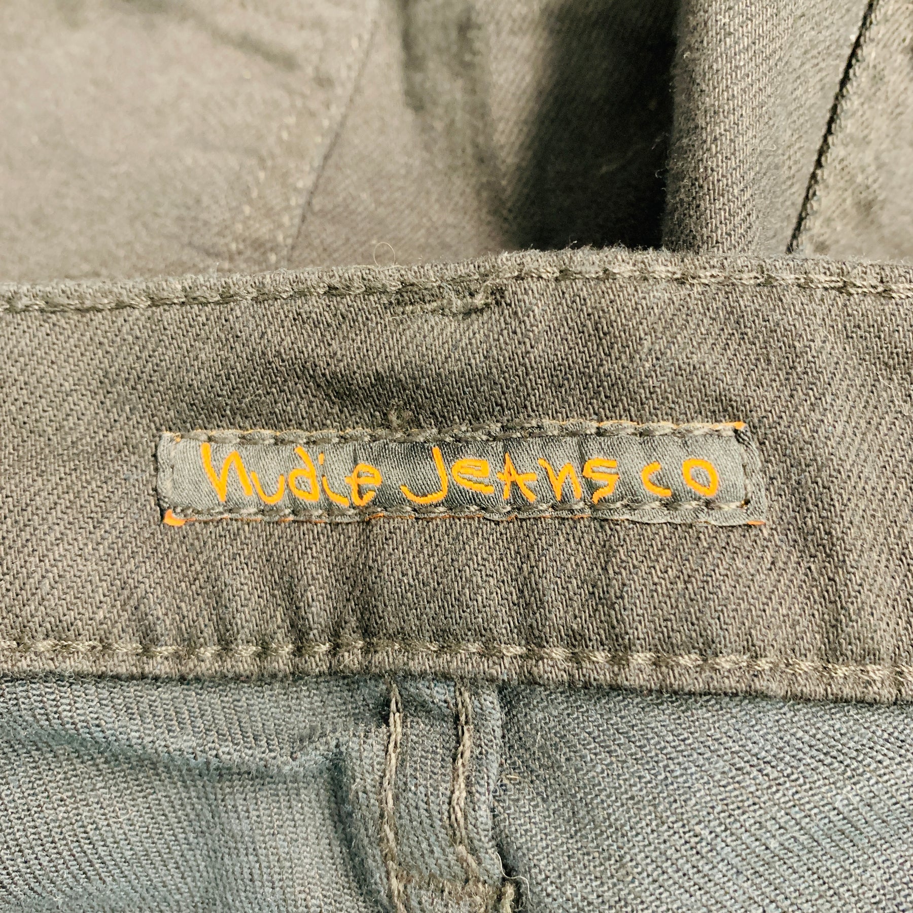 NUDIE JEANS Size 36 Black Solid Cotton Elastane Zip Fly