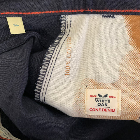 RALEIGH DENIM Size 32 Navy Cotton Straight leg Jeans
