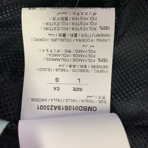 OFF-WHITE Size L Teal Polyamide Zip Up Jacket
