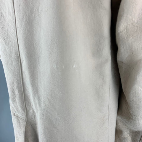 BURBERRY PRORSUM  Size 44 Beige Brown Mixed Fabrics Raglan Coat