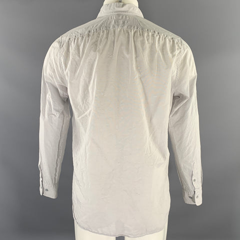JIL SANDER Size M Grey Cotton Button Up Long Sleeve Shirt