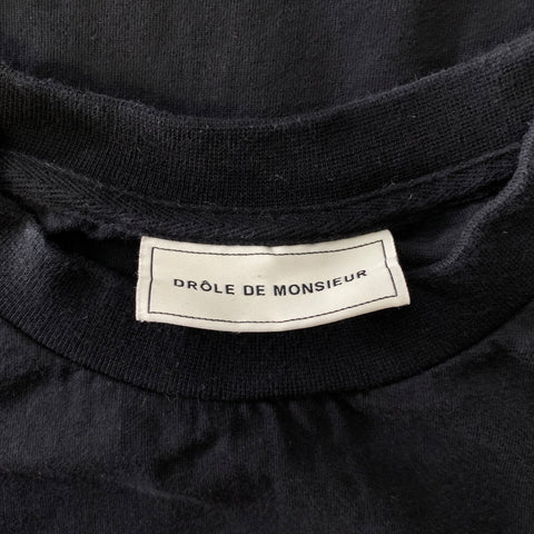 DRO'LE DE MONSIEUR Size S Black Graphic Cotton Classic T-shirt
