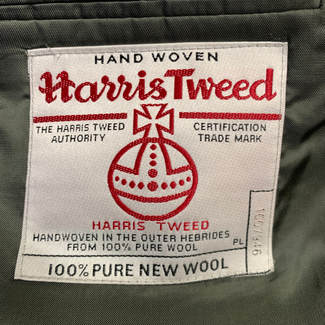 O'CONNELL'S Size 42 Long Brown Red Plaid Wool Notch Lapel Sport Coat