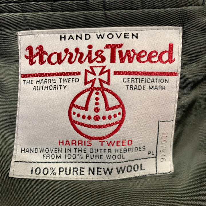 O'CONNELL'S Size 42 Long Brown Red Plaid Wool Notch Lapel Sport Coat