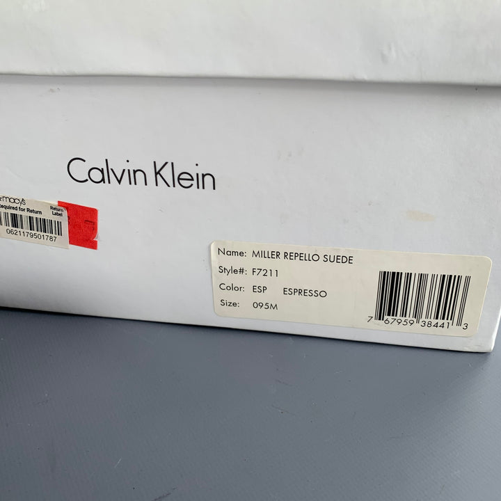 CALVIN KLEIN Size 9.5 -Miller- Brown Suede Pull On Chelsea Boots