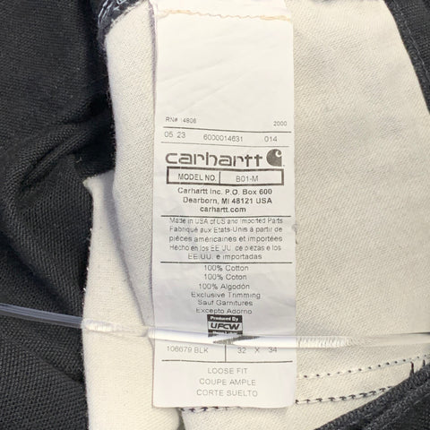 CARHARTT Size 32 Black Cotton Worker Jeans