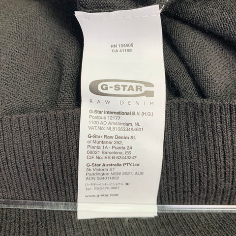 G-STAR Size XL Brown Merino Wool V-Neck Pullover