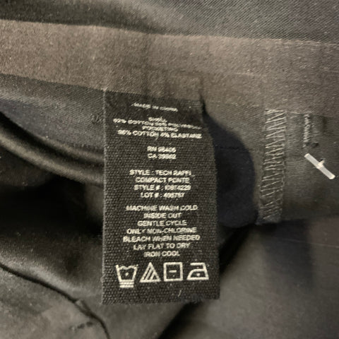 THEORY Size 30 Black Solid Cotton Polyester Mid Rise Casual Pants