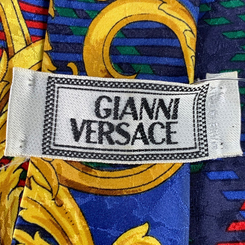 GIANNI VERSACE Multi Color Baroque Silk Tie
