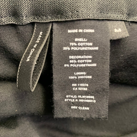 HELMUT LANG Taille M Noir Anthracite Coton enduit Double couche Short