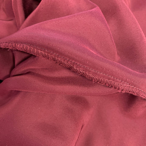SAINT LAURENT AW18 Size M Burgundy Gold Embroidery Velvet Western Long Sleeve Shirt