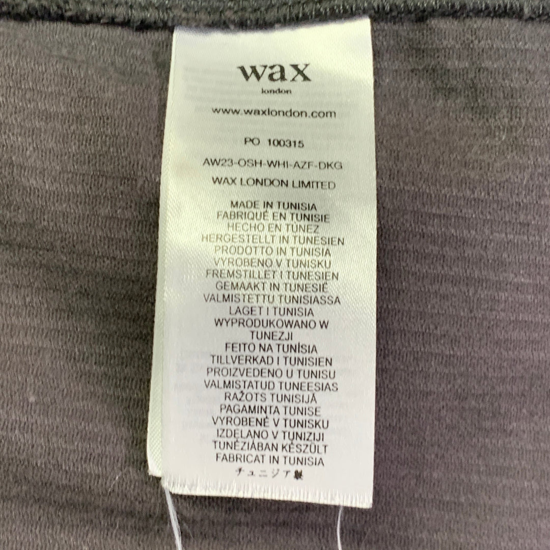 WAX Size L Grey Charcoal Corduroy Cotton Blend Shirt Jacket