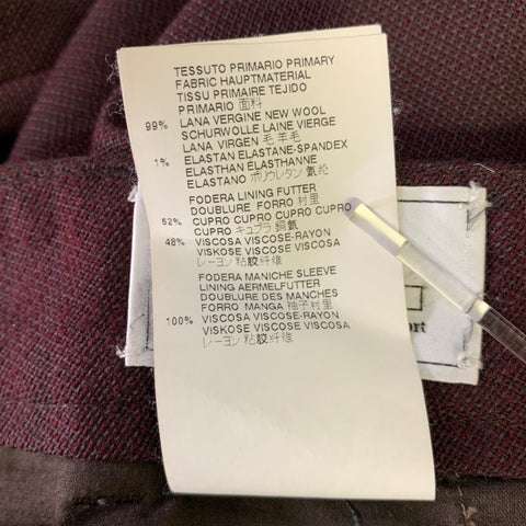 MAISON MARGIELA Size 36 Burgundy Heather Wool Blend Dress Pants