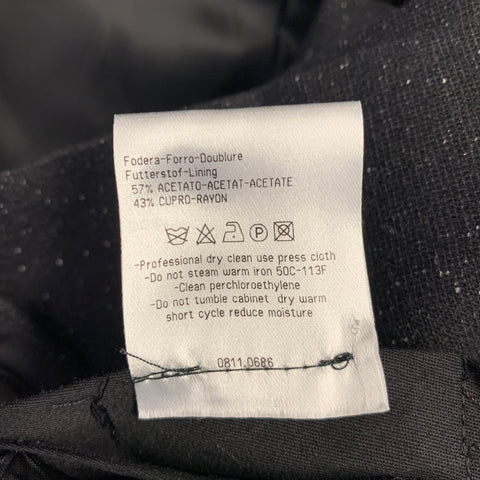 CALVIN KLEIN COLLECTION Size 38 Black White Heather Suit