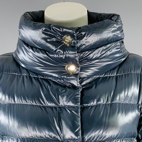 HERNO Size 6 Amelia Navy Nylon Padded Jacket